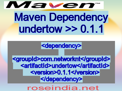 Maven dependency of undertow version 0.1.1