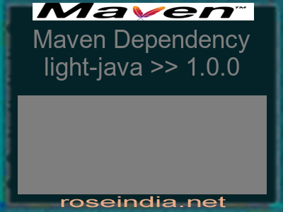 Maven dependency of light-java version 1.0.0