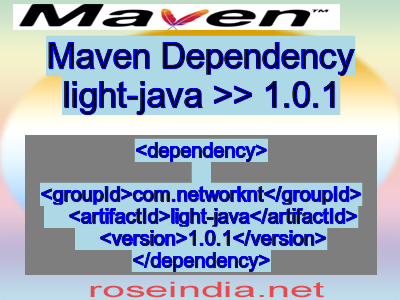 Maven dependency of light-java version 1.0.1