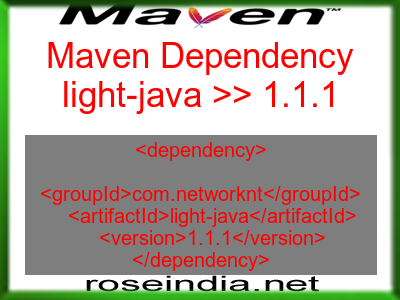 Maven dependency of light-java version 1.1.1