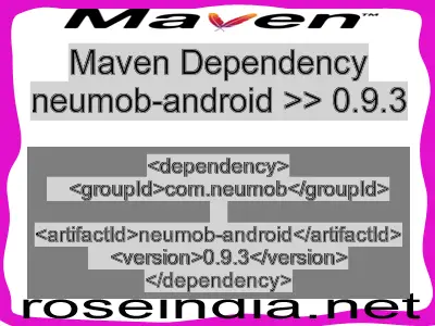 Maven dependency of neumob-android version 0.9.3