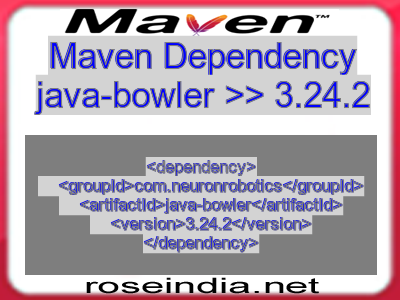 Maven dependency of java-bowler version 3.24.2