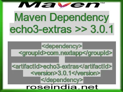 Maven dependency of echo3-extras version 3.0.1