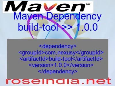 Maven dependency of build-tool version 1.0.0