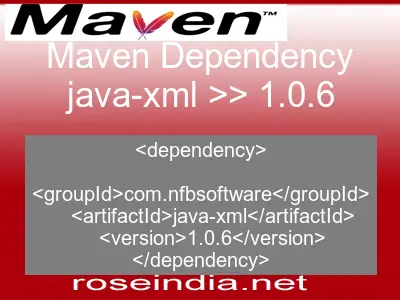 Maven dependency of java-xml version 1.0.6
