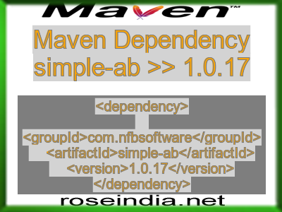 Maven dependency of simple-ab version 1.0.17