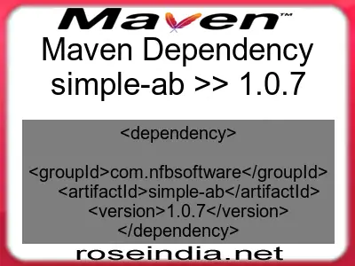 Maven dependency of simple-ab version 1.0.7