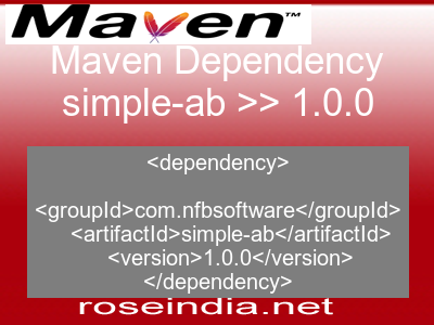 Maven dependency of simple-ab version 1.0.0