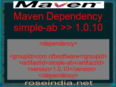 Maven dependency of simple-ab version 1.0.10