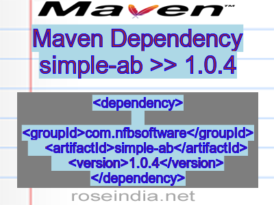 Maven dependency of simple-ab version 1.0.4
