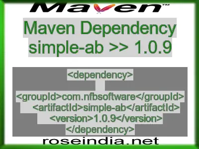 Maven dependency of simple-ab version 1.0.9
