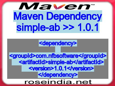 Maven dependency of simple-ab version 1.0.1