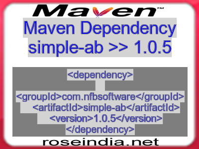 Maven dependency of simple-ab version 1.0.5