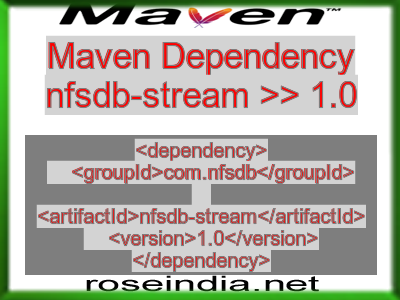 Maven dependency of nfsdb-stream version 1.0
