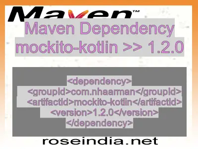 Maven dependency of mockito-kotlin version 1.2.0