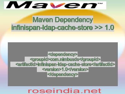 Maven dependency of infinispan-ldap-cache-store version 1.0
