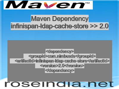 Maven dependency of infinispan-ldap-cache-store version 2.0