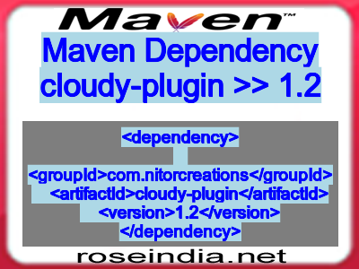 Maven dependency of cloudy-plugin version 1.2