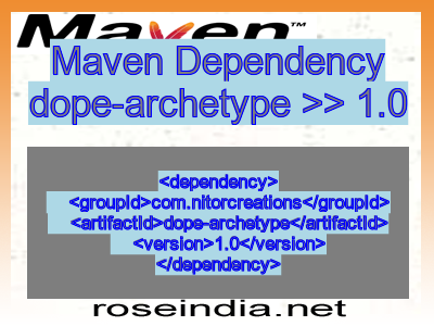 Maven dependency of dope-archetype version 1.0