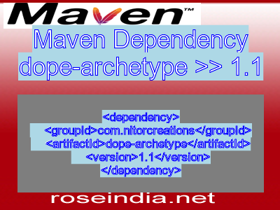 Maven dependency of dope-archetype version 1.1