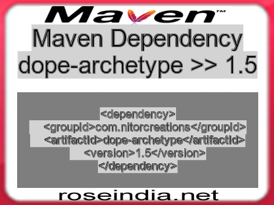 Maven dependency of dope-archetype version 1.5