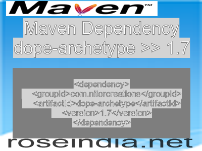 Maven dependency of dope-archetype version 1.7