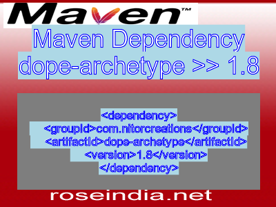 Maven dependency of dope-archetype version 1.8