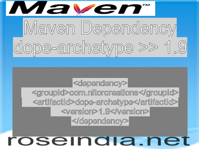 Maven dependency of dope-archetype version 1.9