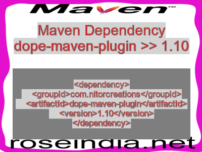 Maven dependency of dope-maven-plugin version 1.10