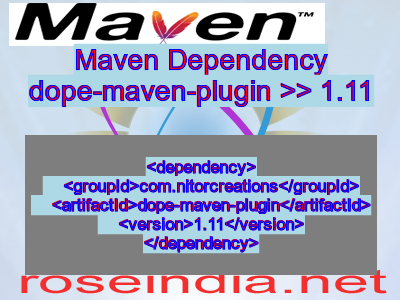 Maven dependency of dope-maven-plugin version 1.11
