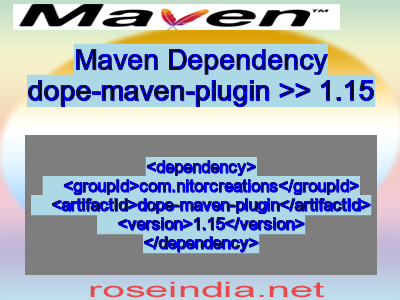 Maven dependency of dope-maven-plugin version 1.15