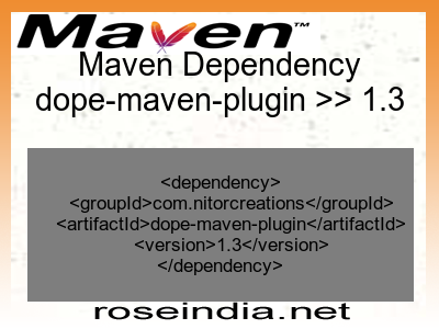 Maven dependency of dope-maven-plugin version 1.3