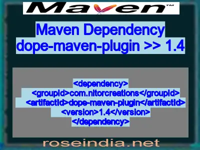 Maven dependency of dope-maven-plugin version 1.4