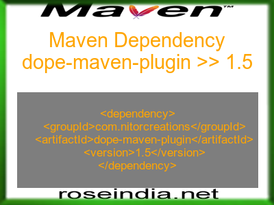 Maven dependency of dope-maven-plugin version 1.5