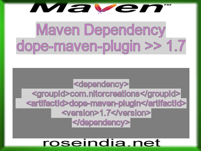 Maven dependency of dope-maven-plugin version 1.7