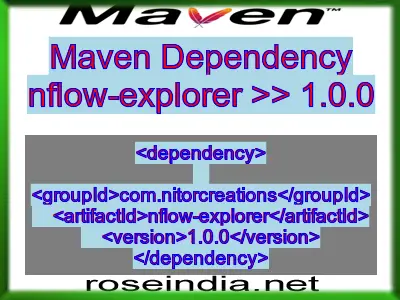 Maven dependency of nflow-explorer version 1.0.0