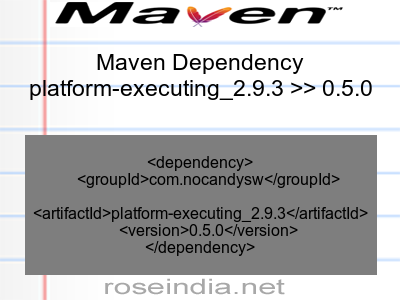 Maven dependency of platform-executing_2.9.3 version 0.5.0