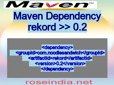 Maven dependency of rekord version 0.2