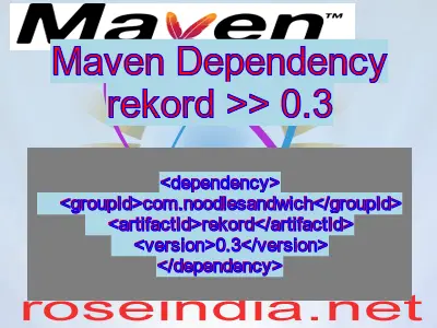 Maven dependency of rekord version 0.3