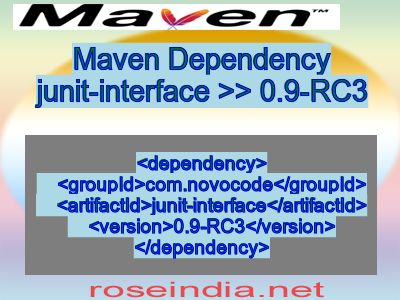 Maven dependency of junit-interface version 0.9-RC3