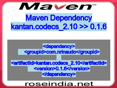 Maven dependency of kantan.codecs_2.10 version 0.1.6