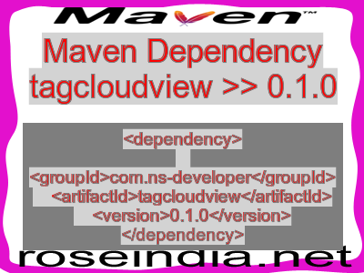 Maven dependency of tagcloudview version 0.1.0