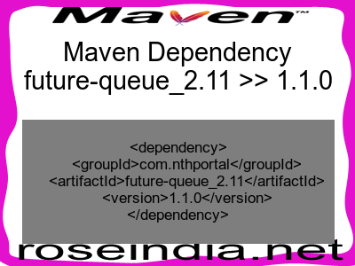 Maven dependency of future-queue_2.11 version 1.1.0