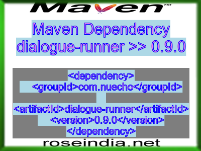 Maven dependency of dialogue-runner version 0.9.0
