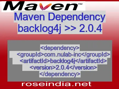 Maven dependency of backlog4j version 2.0.4