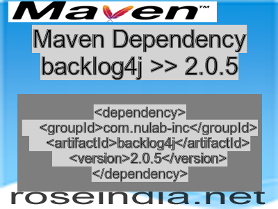 Maven dependency of backlog4j version 2.0.5