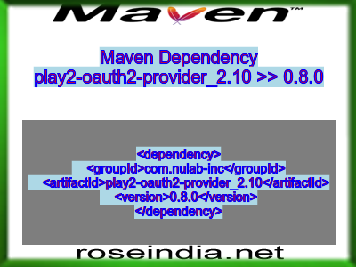Maven dependency of play2-oauth2-provider_2.10 version 0.8.0