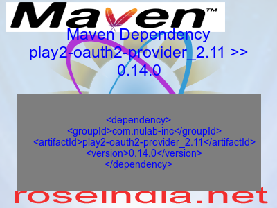 Maven dependency of play2-oauth2-provider_2.11 version 0.14.0