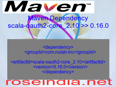 Maven dependency of scala-oauth2-core_2.10 version 0.16.0