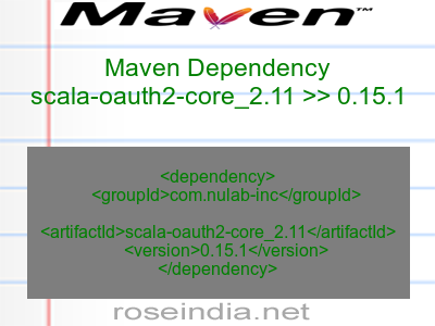 Maven dependency of scala-oauth2-core_2.11 version 0.15.1